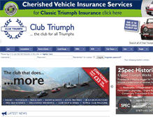 Tablet Screenshot of club.triumph.org.uk